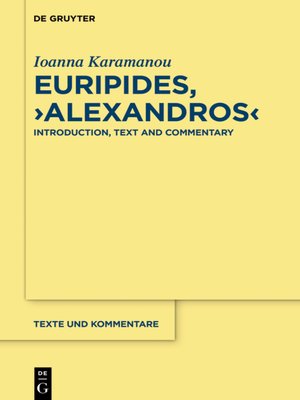 cover image of Euripides, "Alexandros"